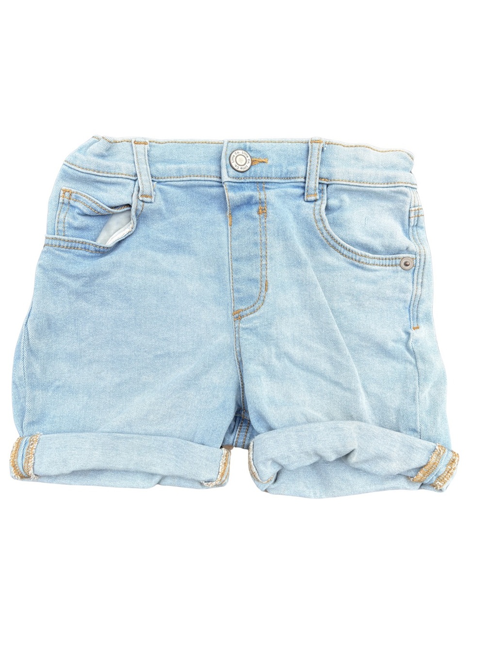 Little Co. by Lauren Conrad Girls 5T Blue Denim Rolled Hem Shorts Pockets